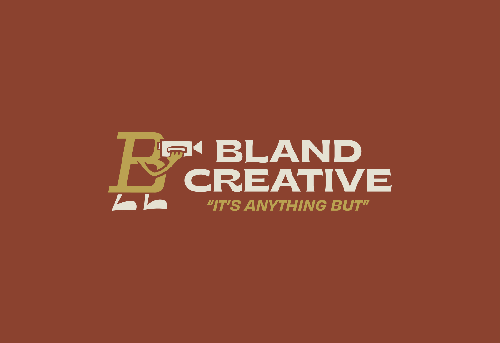 Alternate Logo with Bland Boy Mascot | Bland Creative | Brand Identity by Joey Carty at MRC