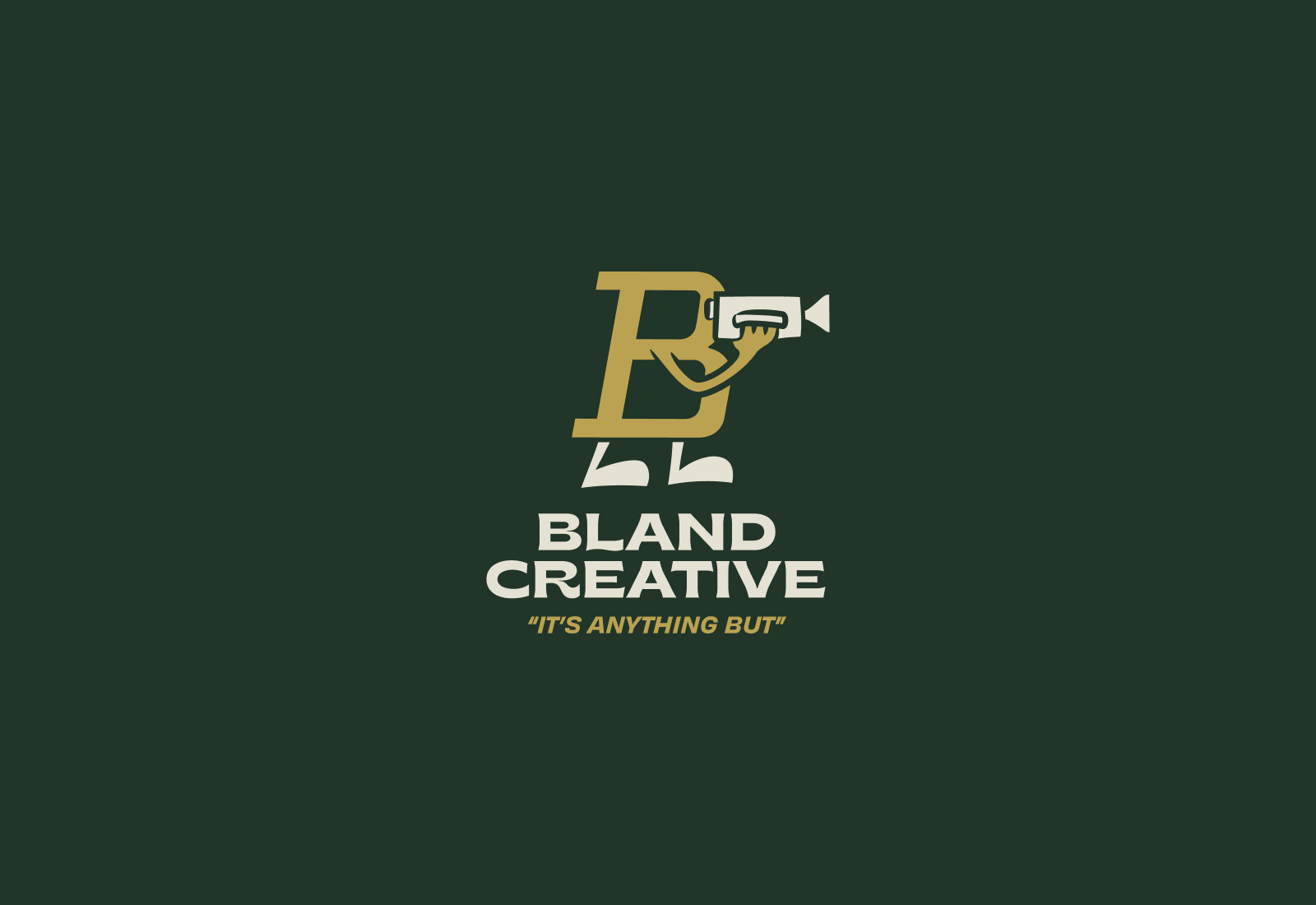 Alternate Stacked Logo with Bland Boy Mascot | Bland Creative | Brand Identity by Joey Carty at MRC