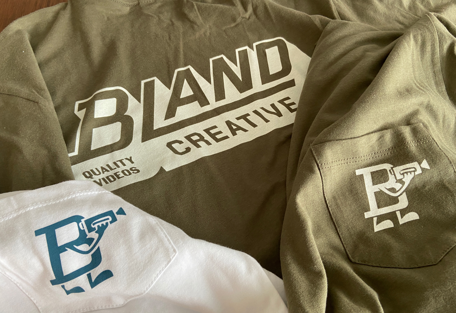 Printed Shirts with Branding | Bland Creative | Brand Identity by Joey Carty at MRC