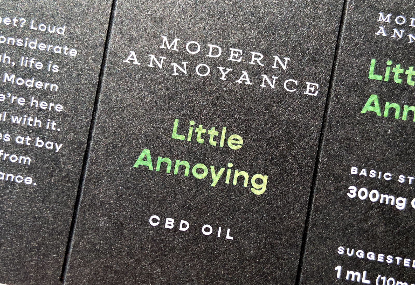 CBD Oil Labels and Packaging Design | Brand Identity for Modern Annoyance CBD