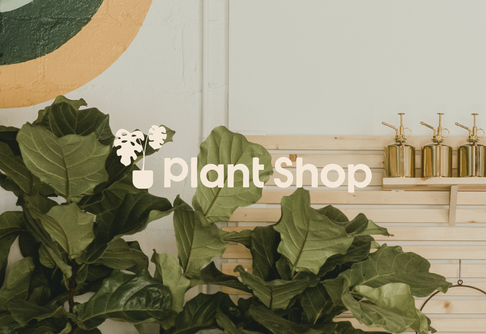 Primary Logo over Photograph | Brand Identity for Plant Shop GR - Grand Rapids, MI