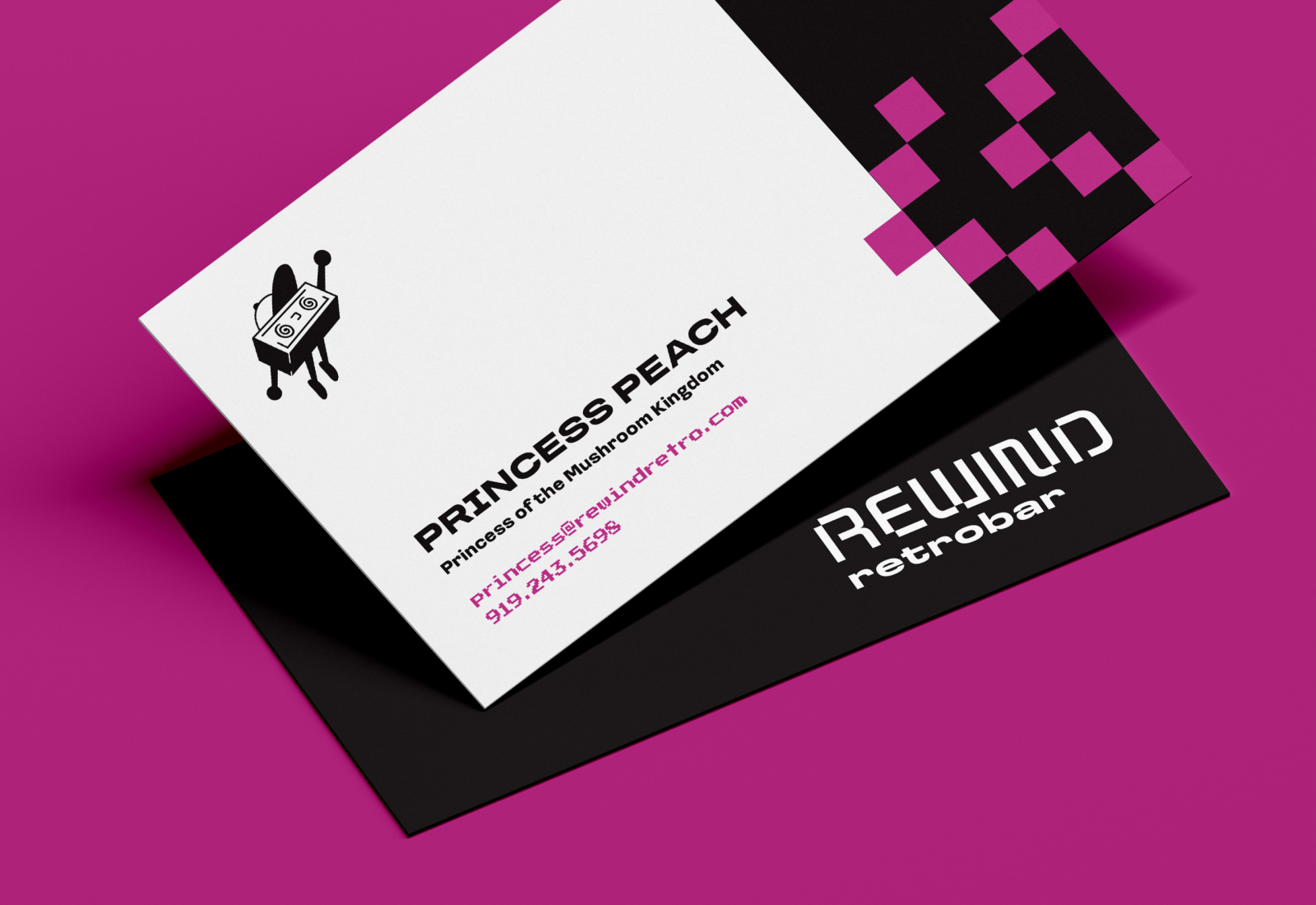 Business Card Template | Rewind Retrobar in Knightdale, NC