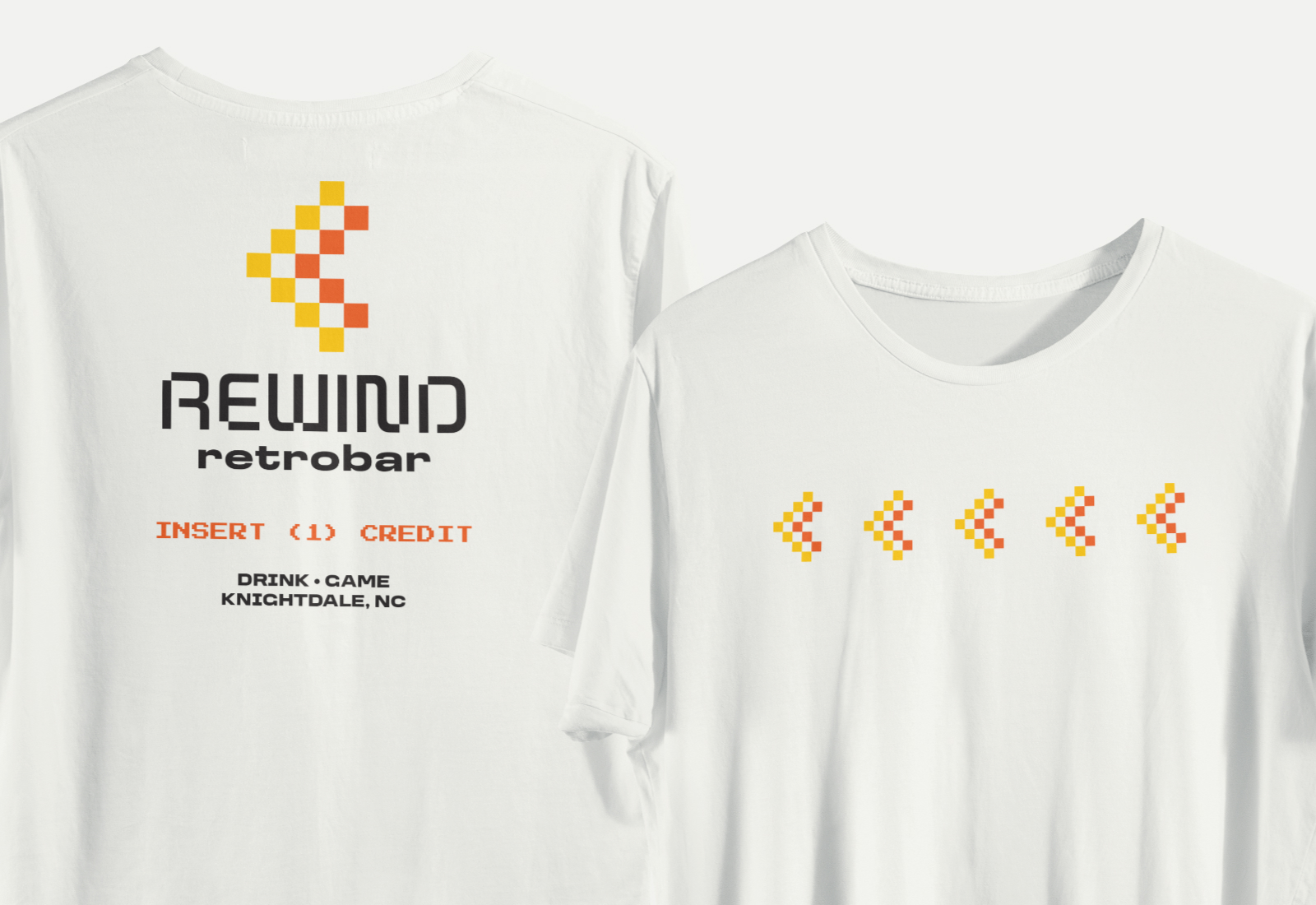 Rewind Logo T-Shirt Design | Rewind Retrobar in Knightdale, NC