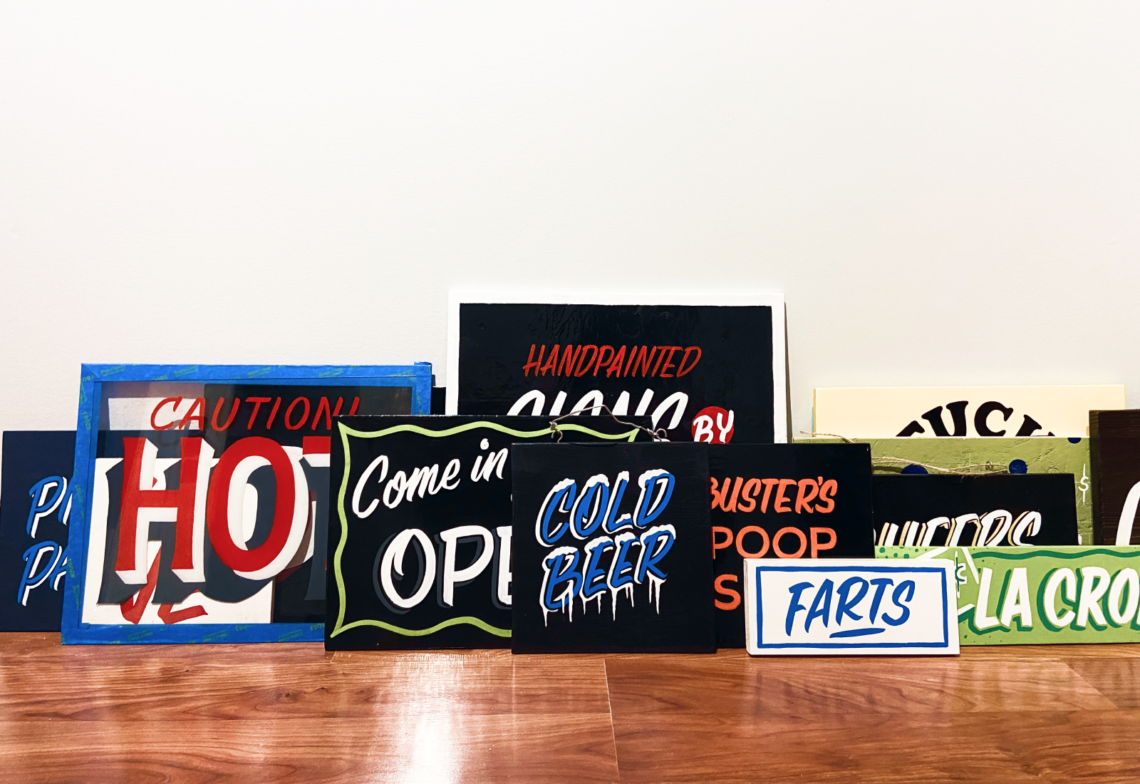 Collection of Hand Painted Signs by Joey Carty