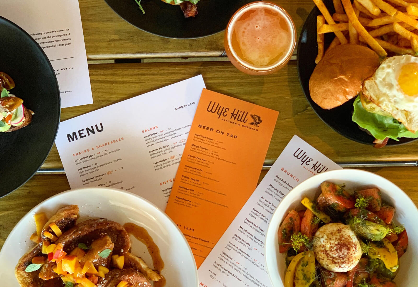 Restaurant Menu Design | Brand Identity for Wye Hill Kitchen and Brewing in Raleigh, NC