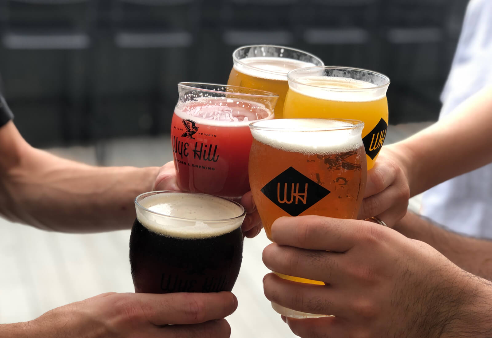Branded Pint Glasses | Brand Identity for Wye Hill Kitchen and Brewing in Raleigh, NC