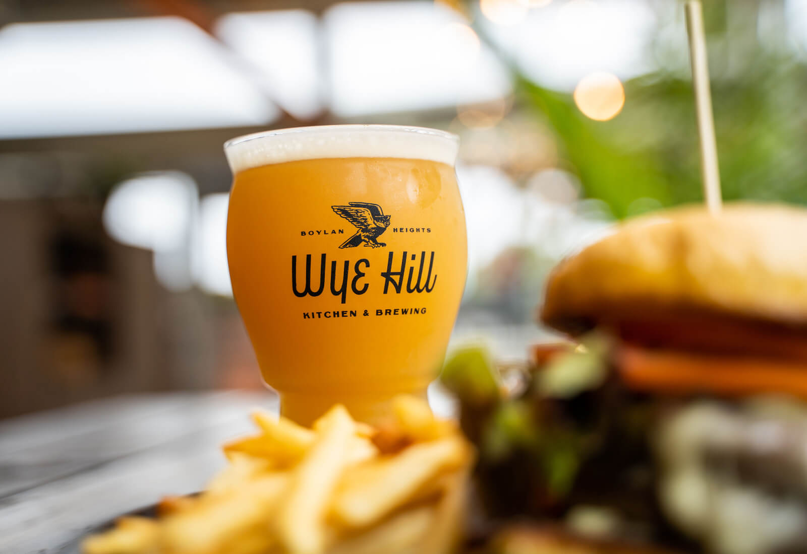 Branded Pint Glass | Brand Identity for Wye Hill Kitchen and Brewing in Raleigh, NC