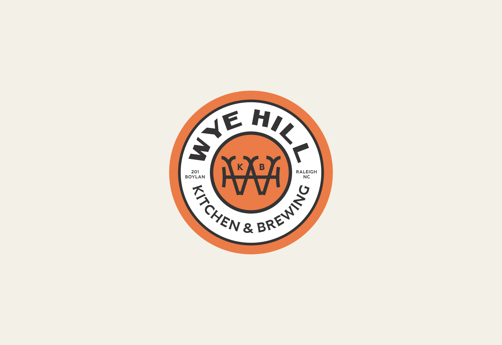 Locomotive Badge | Brand Identity for Wye Hill Kitchen and Brewing in Raleigh, NC