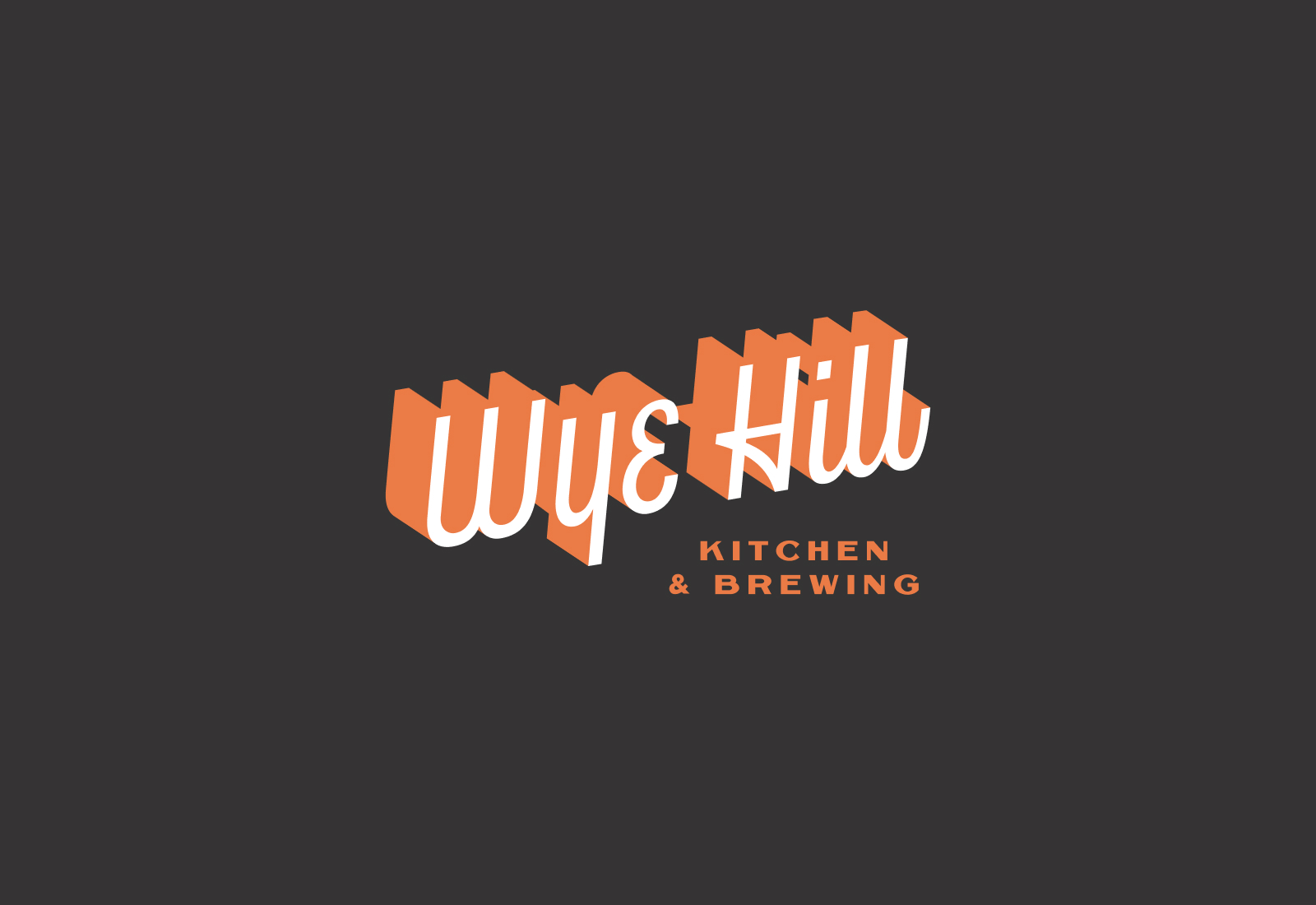 Primary Logo with Block Shadow | Brand Identity for Wye Hill Kitchen and Brewing in Raleigh, NC
