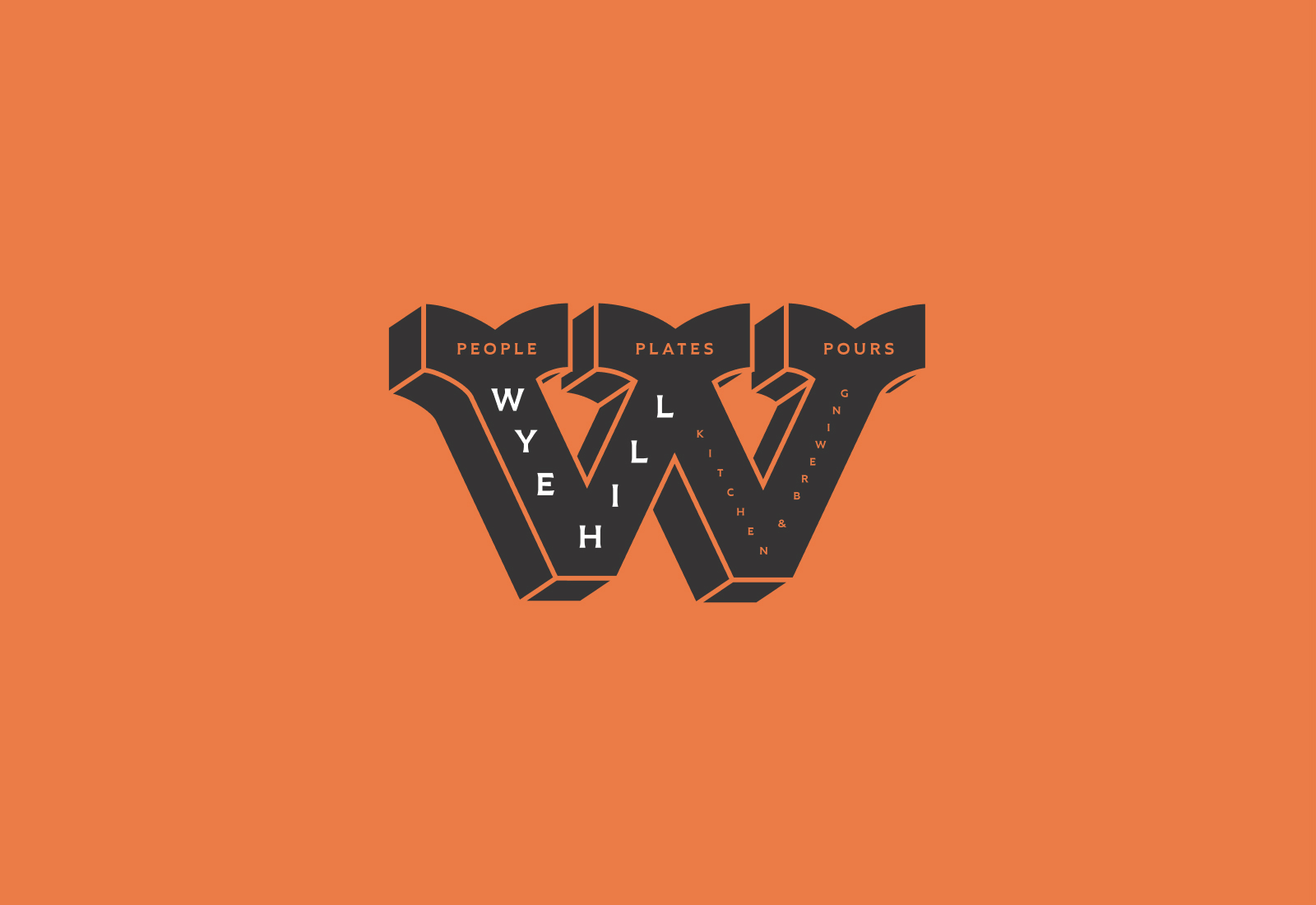 Varsity Letter W | Brand Identity for Wye Hill Kitchen and Brewing in Raleigh, NC