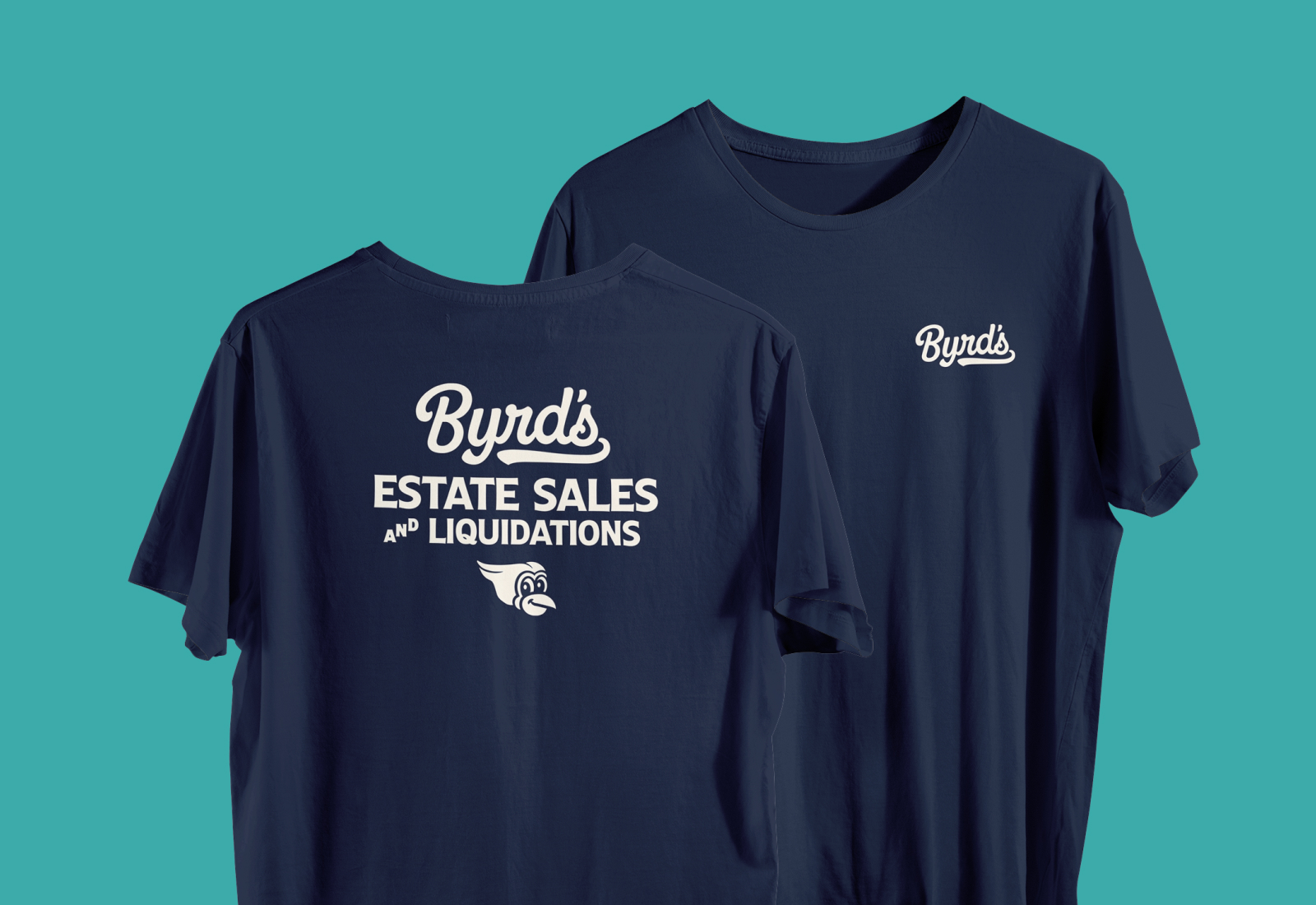 Front and Back Shirt Designs | Byrd's Estate Sales and Liquidations | Brand Identity by Joey Carty