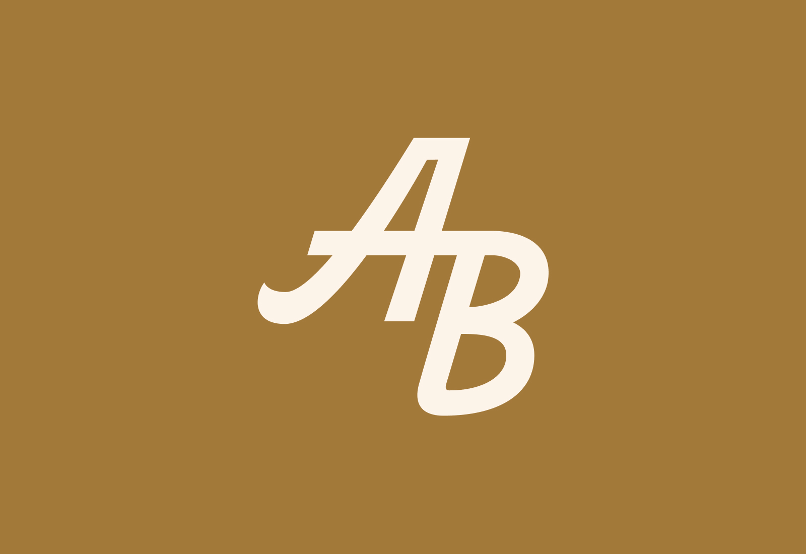 Custom lettered AB Monogram Alex Boerner Photography | Custom Lettered Logotype